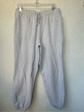 Elwood Heather Grey Jogger Sweatpants Cuffed Drawstring, Size Medium